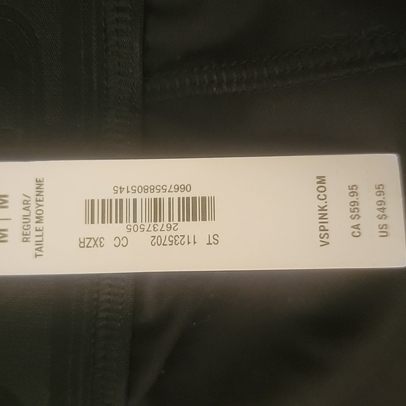 Victoria's Secret Pink. Black Ultimate  Leggings. Size Medium. - Picture 10 of 13